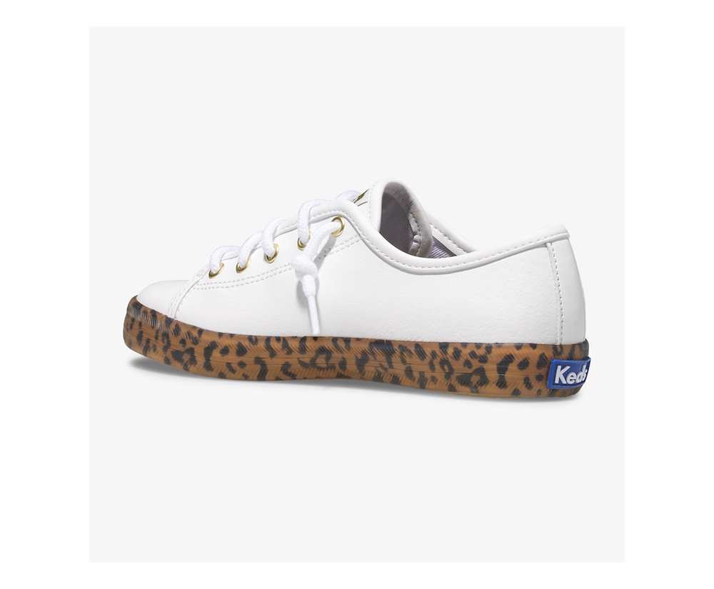 Keds Sneakers White - Kickstart Leopard Foxing - Kids KJMDSO-134